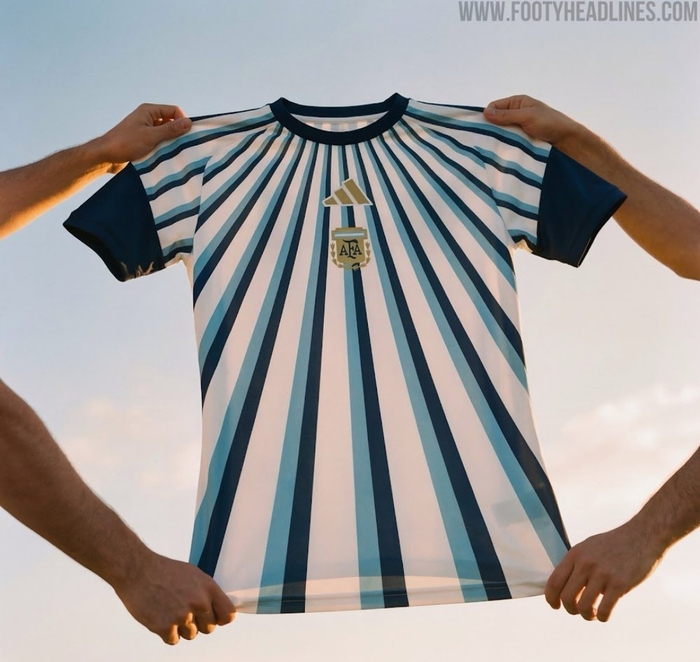 阿根廷2026世界杯热身服谍照首曝 梅西设计细节曝